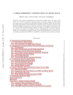 A Sheaf-Theoretic Construction of Shape Space