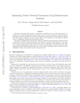 Optimizing Tensor Network Contraction Using Reinforcement Learning