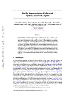 On the Representation Collapse of Sparse Mixture of Experts