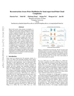 Reconstruction-Aware Prior Distillation for Semi-supervised Point Cloud
  Completion
