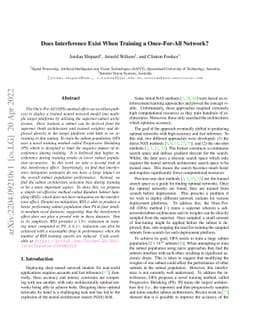 Does Interference Exist When Training a Once-For-All Network?