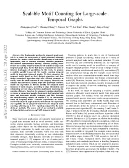Scalable Motif Counting for Large-scale Temporal Graphs