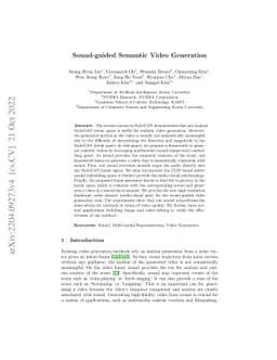 Sound-Guided Semantic Video Generation
