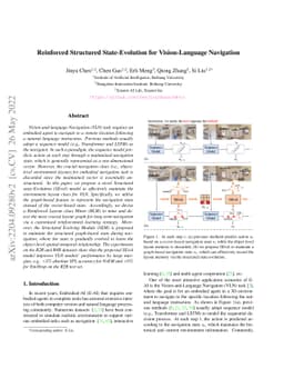 Reinforced Structured State-Evolution for Vision-Language Navigation
