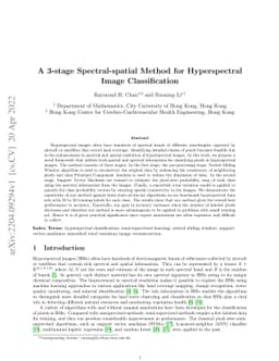 A 3-stage Spectral-spatial Method for Hyperspectral Image Classification