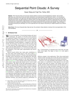 Sequential Point Clouds: A Survey