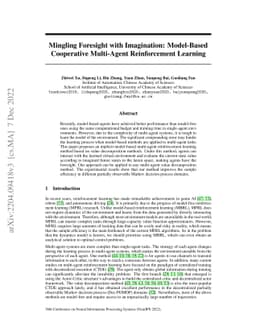 Mingling Foresight with Imagination: Model-Based Cooperative Multi-Agent
  Reinforcement Learning
