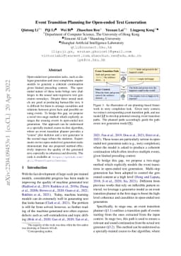 Event Transition Planning for Open-ended Text Generation