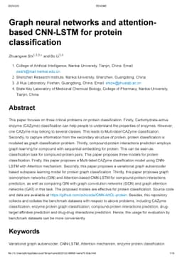 Graph neural networks and attention-based CNN-LSTM for protein
  classification