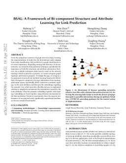 BSAL: A Framework of Bi-component Structure and Attribute Learning for
  Link Prediction
