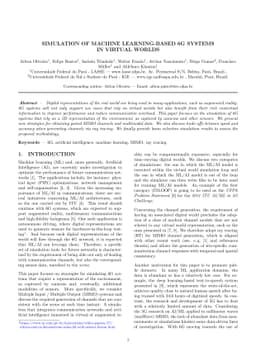 Simulation of machine learning-based 6G systems in virtual worlds