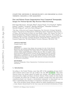 Fast and Robust Femur Segmentation from Computed Tomography Images for
  Patient-Specific Hip Fracture Risk Screening