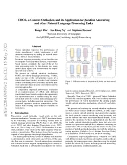 COOL, a Context Outlooker, and its Application to Question Answering and
  other Natural Language Processing Tasks