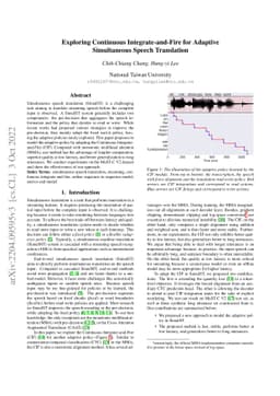Exploring Continuous Integrate-and-Fire for Adaptive Simultaneous Speech
  Translation