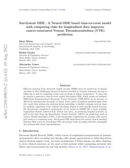 SurvLatent ODE : A Neural ODE based time-to-event model with competing
  risks for longitudinal data improves cancer-associated Venous Thromboembolism
  (VTE) prediction