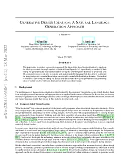 Generative Design Ideation: A Natural Language Generation Approach
