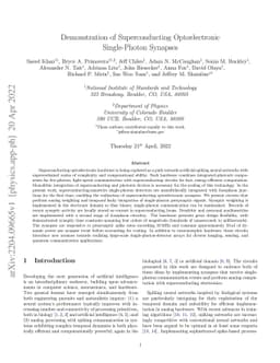 Demonstration of Superconducting Optoelectronic Single-Photon Synapses