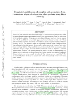Complete identification of complex salt geometries from inaccurate
  migrated subsurface offset gathers using deep learning