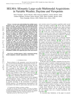 SELMA: SEmantic Large-scale Multimodal Acquisitions in Variable Weather,
  Daytime and Viewpoints