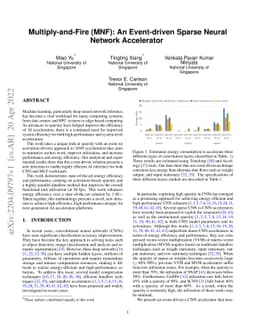 Multiply-and-Fire (MNF): An Event-driven Sparse Neural Network
  Accelerator