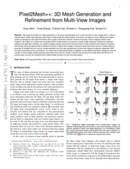 Pixel2Mesh++: 3D Mesh Generation and Refinement from Multi-View Images