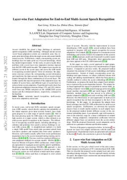Layer-wise Fast Adaptation for End-to-End Multi-Accent Speech
  Recognition