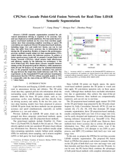 CPGNet: Cascade Point-Grid Fusion Network for Real-Time LiDAR Semantic
  Segmentation