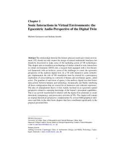 Sonic Interactions in Virtual Environments: the Egocentric Audio
  Perspective of the Digital Twin