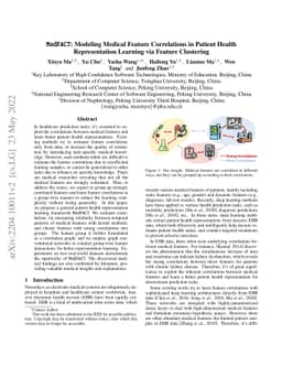 MedFACT: Modeling Medical Feature Correlations in Patient Health
  Representation Learning via Feature Clustering