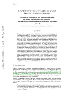 Standing on the Shoulders of Giant Frozen Language Models