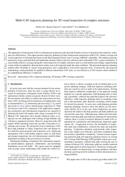 Multi-UAV trajectory planning for 3D visual inspection of complex
  structures