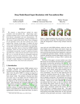 Deep Model-Based Super-Resolution with Non-uniform Blur