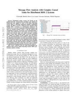 Message Flow Analysis with Complex Causal Links for Distributed ROS 2
  Systems
