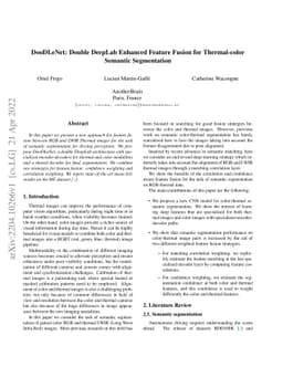 DooDLeNet: Double DeepLab Enhanced Feature Fusion for Thermal-color
  Semantic Segmentation