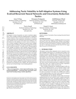 Addressing Tactic Volatility in Self-Adaptive Systems Using Evolved
  Recurrent Neural Networks and Uncertainty Reduction Tactics