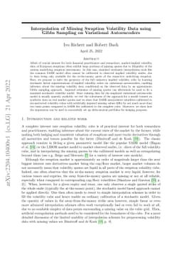 Interpolation of Missing Swaption Volatility Data using Gibbs Sampling
  on Variational Autoencoders