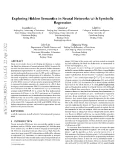 Exploring Hidden Semantics in Neural Networks with Symbolic Regression