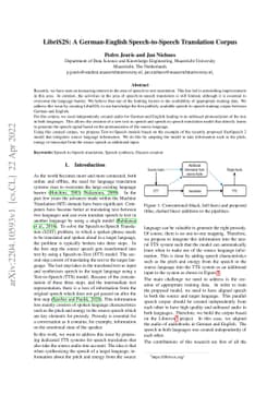 LibriS2S: A German-English Speech-to-Speech Translation Corpus