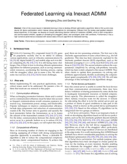 Federated Learning via Inexact ADMM