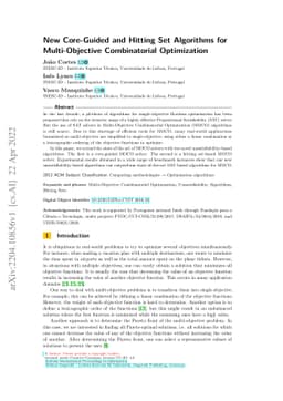 New Core-Guided and Hitting Set Algorithms for Multi-Objective
  Combinatorial Optimization