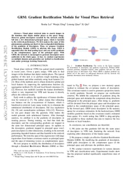 GRM: Gradient Rectification Module for Visual Place Retrieval
