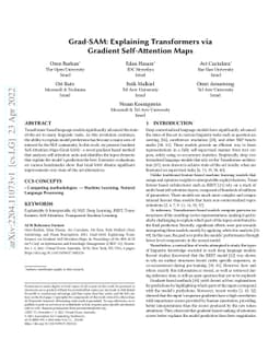 Grad-SAM: Explaining Transformers via Gradient Self-Attention Maps