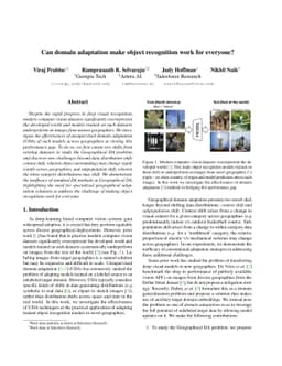Can domain adaptation make object recognition work for everyone?