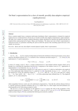 On Stute's representation for a class of smooth, possibly data-adaptive
  empirical copula processes