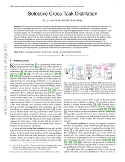 Selective Cross-Task Distillation