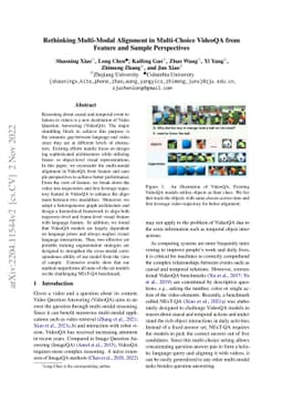 Rethinking Multi-Modal Alignment in Video Question Answering from
  Feature and Sample Perspectives