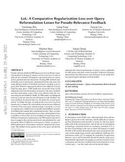 LoL: A Comparative Regularization Loss over Query Reformulation Losses
  for Pseudo-Relevance Feedback