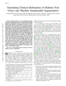 Translating Clinical Delineation of Diabetic Foot Ulcers into Machine
  Interpretable Segmentation
