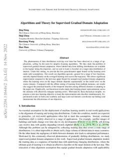 Algorithms and Theory for Supervised Gradual Domain Adaptation