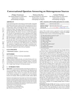 Conversational Question Answering on Heterogeneous Sources